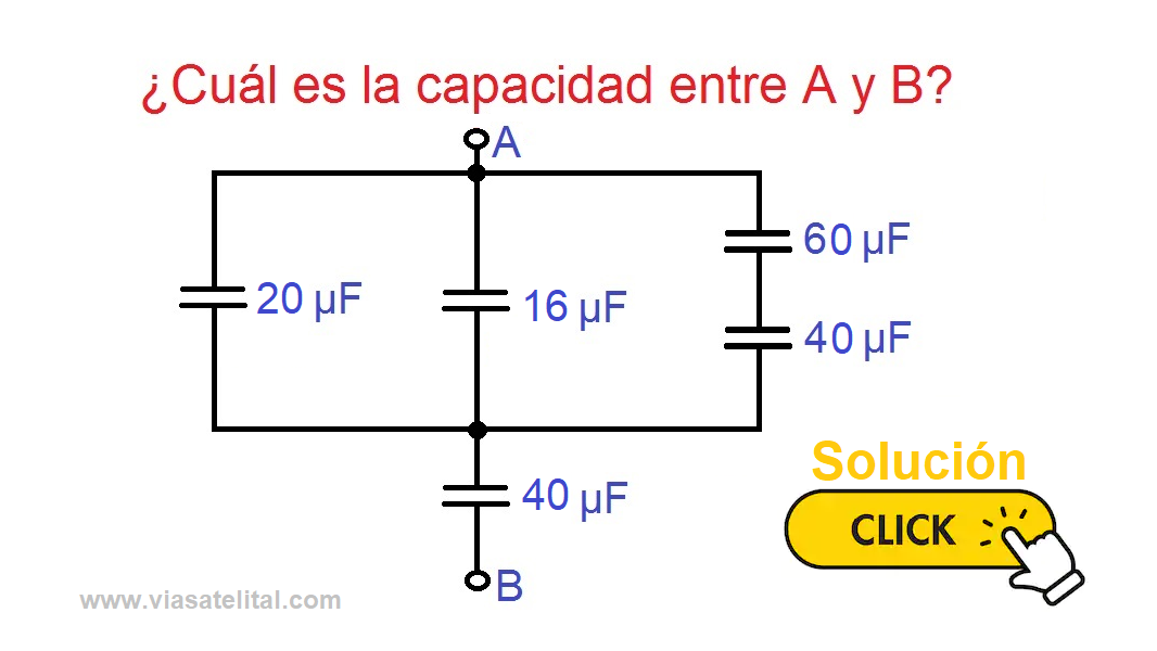 Ejercicio de o capacitores en serie, paralelo y mixto