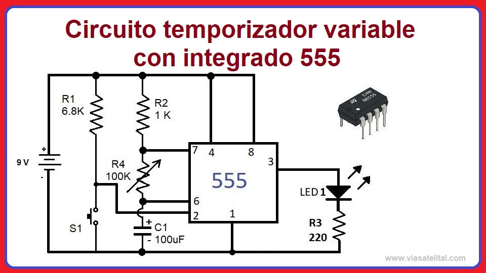 Circuito con integrado 555
